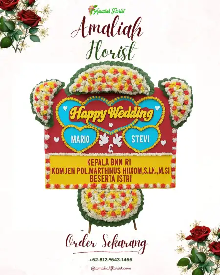 Papan Bunga Pernikahan Sibanggede